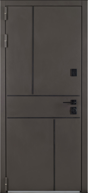 Двері вхідні SARMAK Термостил Еллісон RAL 8019 960x2050 мм Київ - фото 1