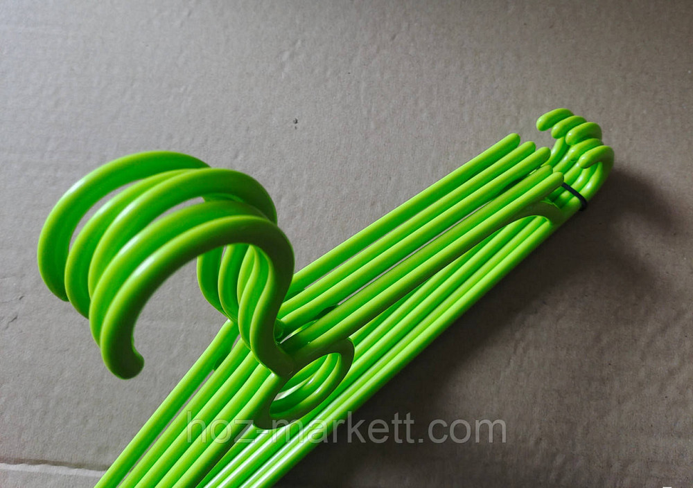 Дитячі вішалки плічка, тремпель пластиковий з неповоротним гачком салатовий 32 см 5 шт уп Польща Харків - фото 4