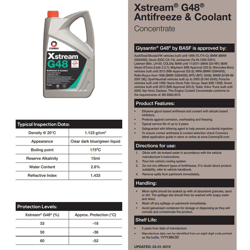 Антифриз Comma Xstream G48 AF Conc синий концентрат 20л Львов - изображение 2