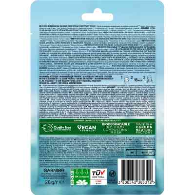 Маска для лица Garnier Skin Naturals Тканевая Увлажнение + Аква бомба 32 г (3600541944299) Винница