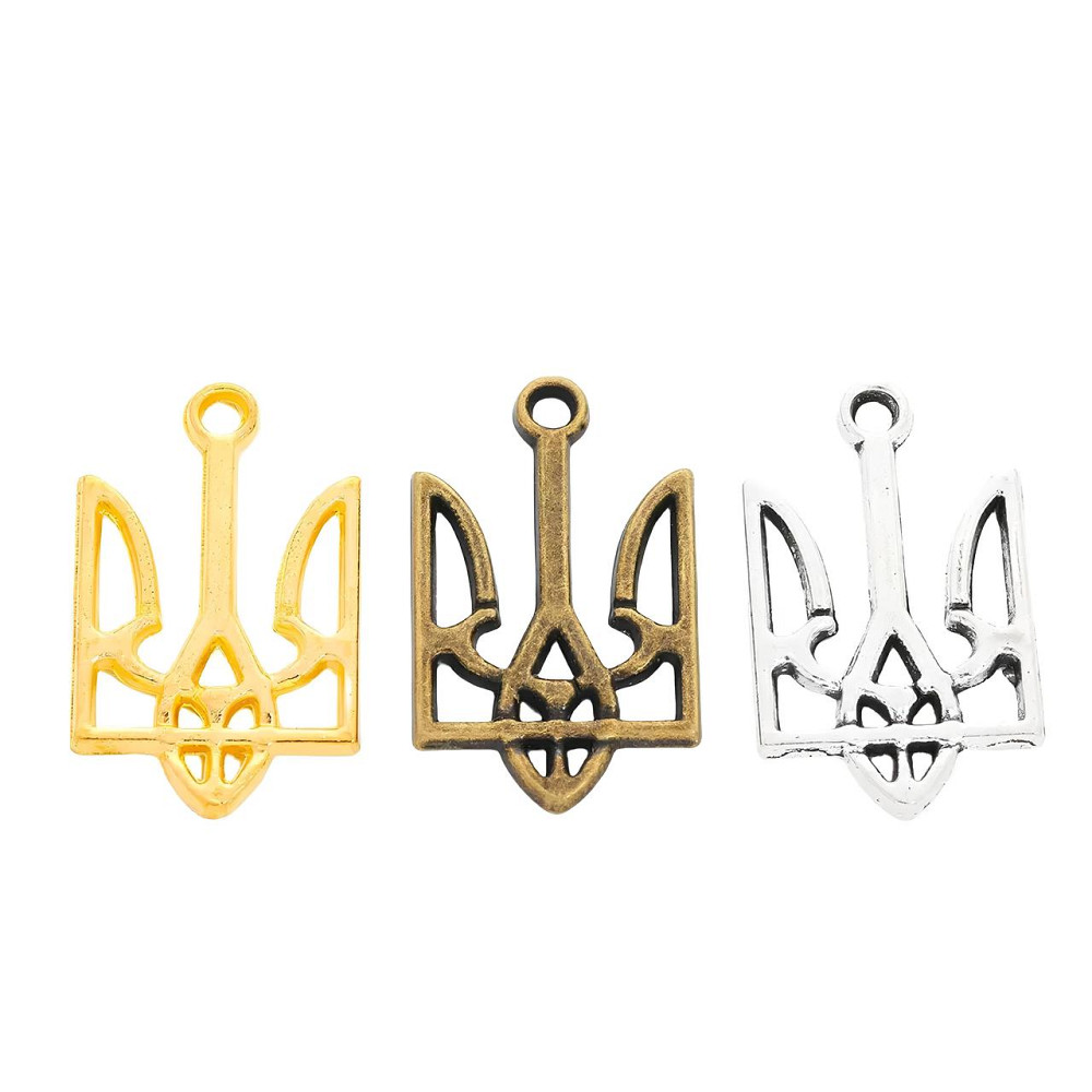 Набор подвесок RESTEQ тризуб 100 шт. серебристые металлические украшения для рукоделия Киев - изображение 9