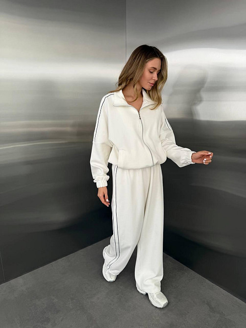 Жіночий стильний повсякденний костюм із тканини Lacoste Double Face Одеса - фото 7