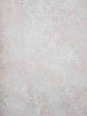 Шпалери вінілові на флізеліні гарячого тиснення DU&KA 1.06х10 вензель основа під штукатурку сірі коричневі Київ