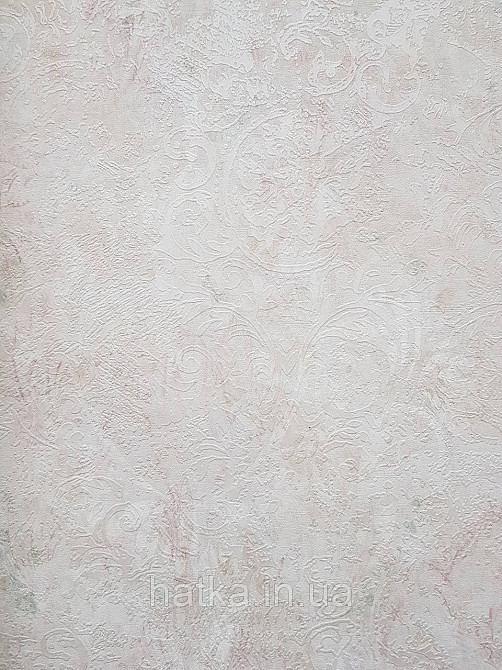 Шпалери вінілові на флізеліні гарячого тиснення DU&KA 1.06х10 вензель основа під штукатурку сірі коричневі Київ - фото 3