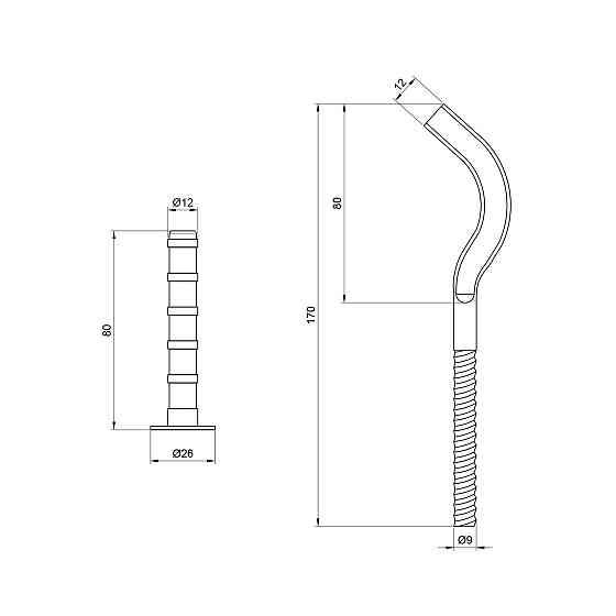 Кріплення Thermo Alliance Standart на алюмінієвий радіатор 9х170 мм SD112170 Київ