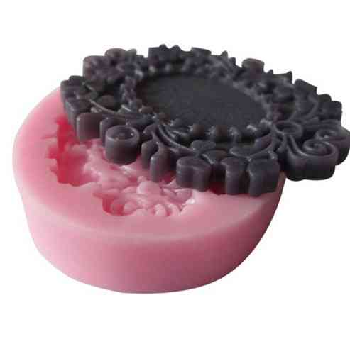 Молд силіконовий Рамка 55 на 43 мм рожевий Київ