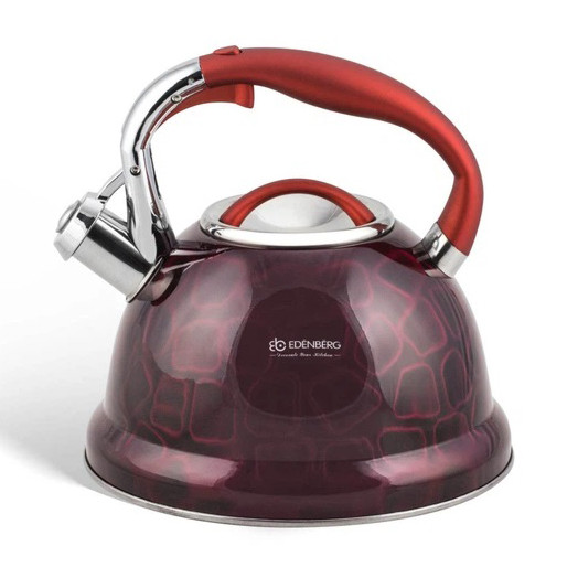 Хороший чайник со свистком Edenberg EB-1910 3л, Современный чайник со свистком для воды на газ AT-67 Львов - изображение 1