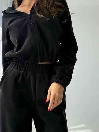 Жіночий повсякденний теплий плюшевий костюм турецький двосторонній фліс Одеса