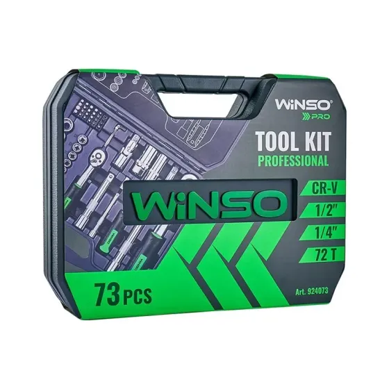 Професійний набір інструментів WINSO Pro 1/2", 1/4", 72T, CR-V, 73 од. Ковель