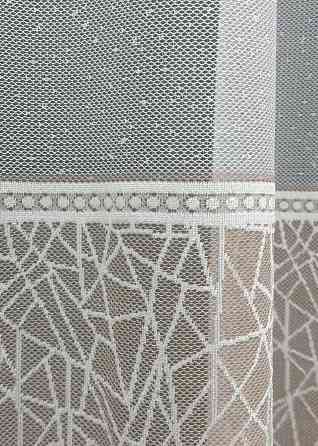 Тюль жаккард цвет белый с пудровым 1673т Киев