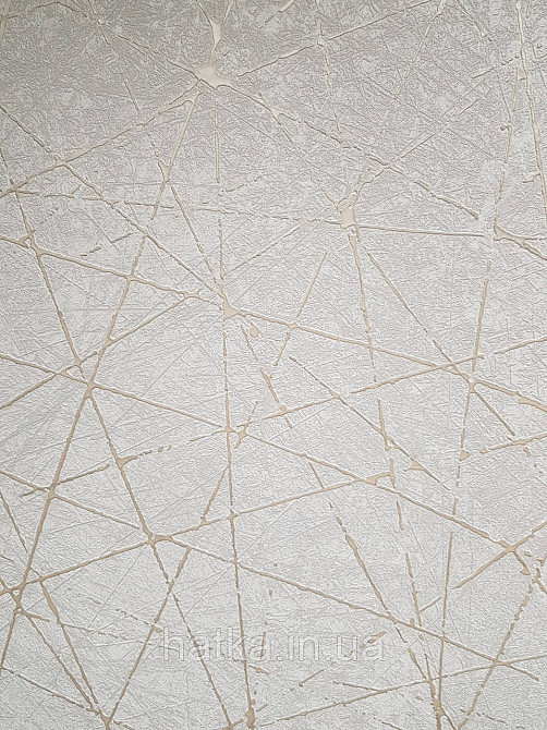 Шпалери вінілові на флізеліні AS creation Attico 1.06х10 абстракція смуги структурні золотисті бежеві 3д Київ - фото 2