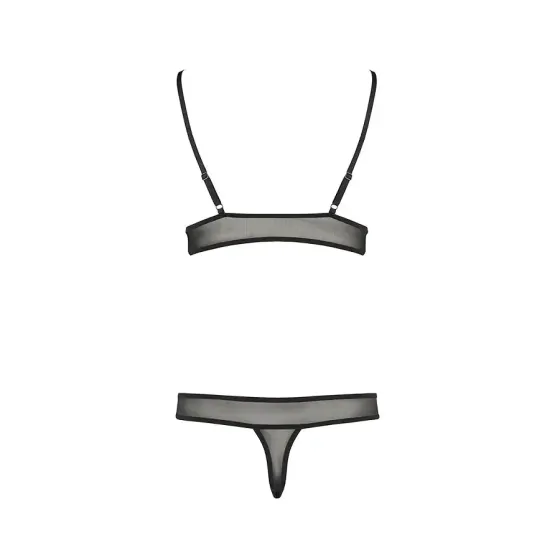 Комплект білизни Passion ERZA SET S/M, black, ліф і трусики Львів
