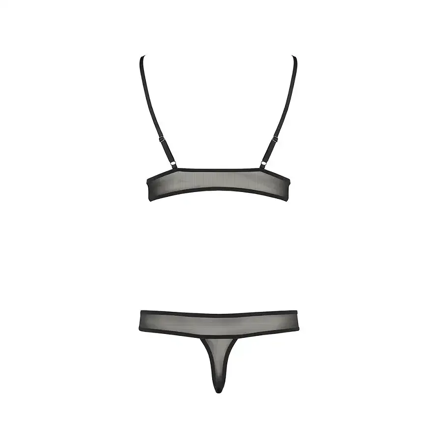 Комплект білизни Passion ERZA SET S/M, black, ліф і трусики Львів - фото 4