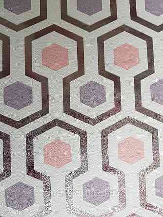 Шпалери флізелінові Decoprint Good Vibes 0.53х10 молодіжні дитячі геометрія смуги фігури рожеві, бузкові Київ