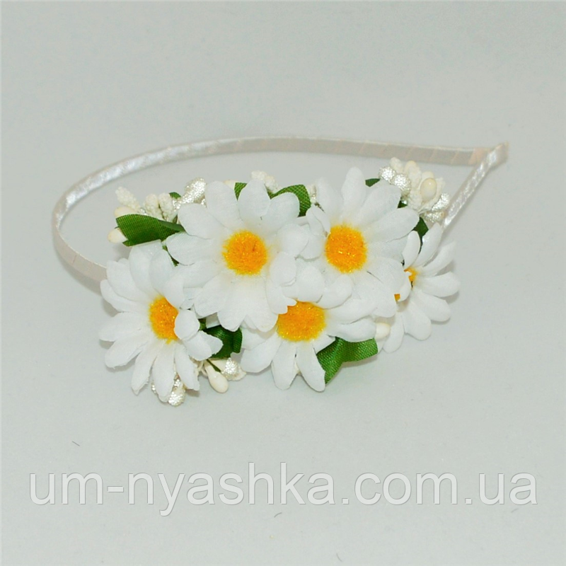 Ободок обруч с цветами 