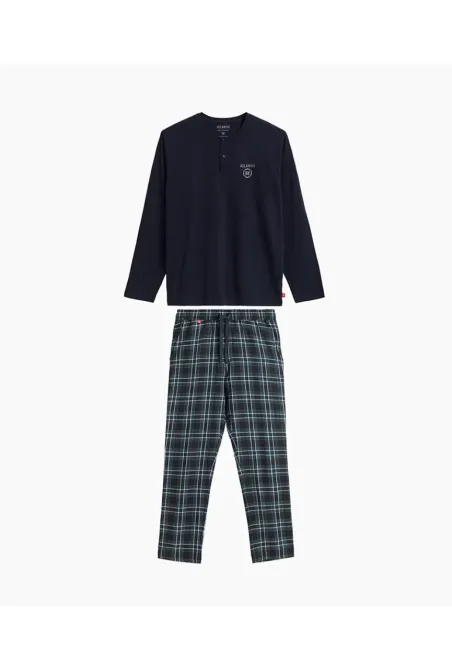 Чоловіча піжама (довгі штани, довгий рукав) 100% Бавовна Atlantic NMP-375 Київ - фото 3