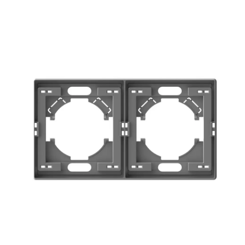 Рамка сірий графіт на 2 місця горизонтальна VIDEX NOTA (VF-NT-FR2H-GR) Житомир
