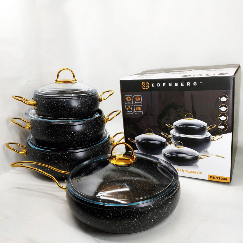 Набор кастрюль для электроплиты, Набор кастрюль из нержавеющей стали Сборный DO-45 Львов - изображение 5