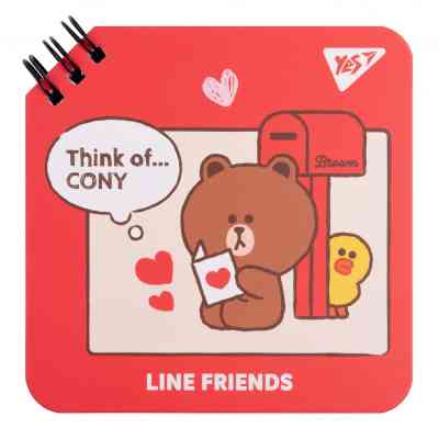 Блокнот Yes Line Friends Think of Cony 110 х 110 80 листов (151751) Винница