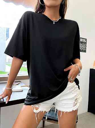 Футболка базова оверсайз Чорний 42/44 Харків