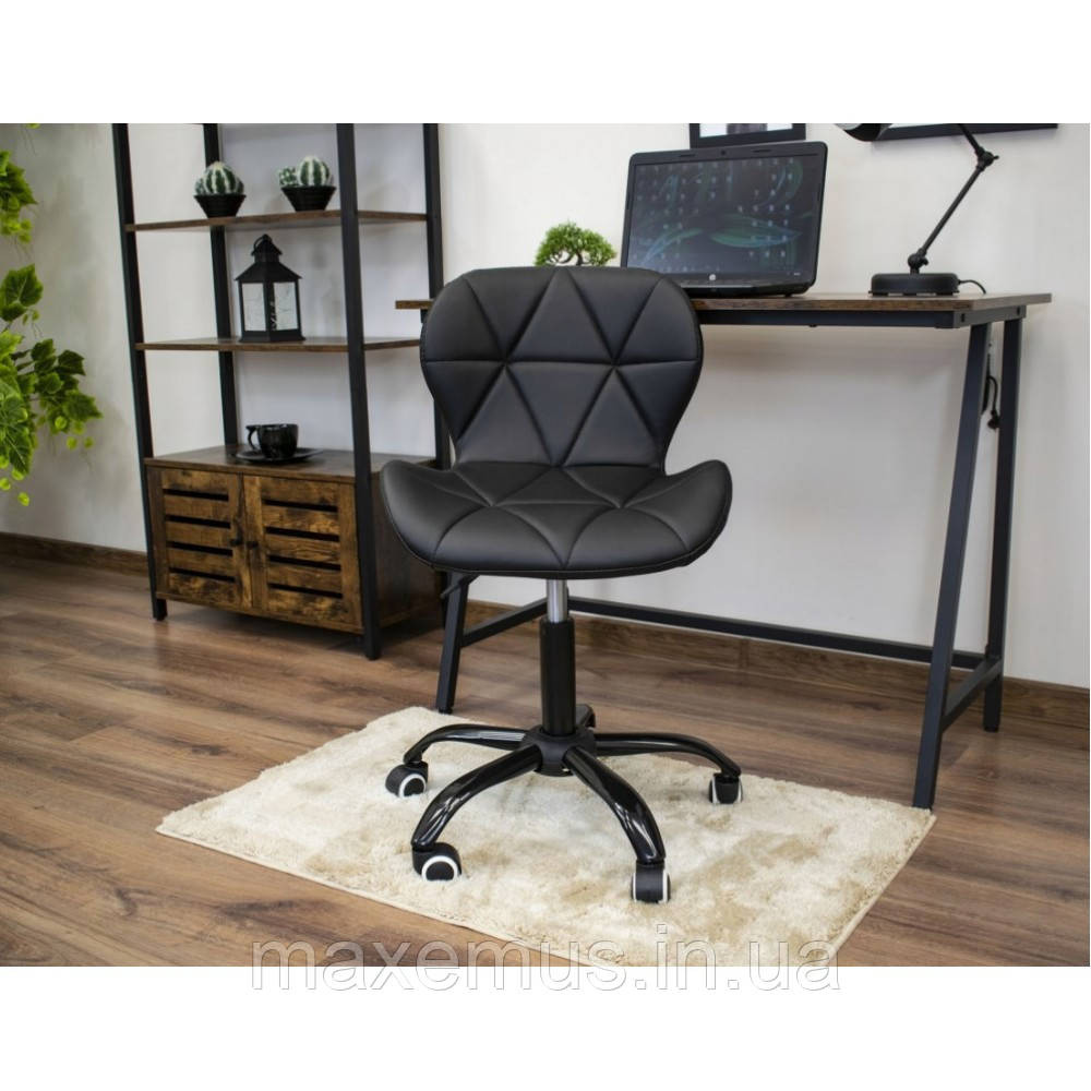 Кресло офисное B531 на колесах черное черная основа современный дизайн компьютерное кресло для дома и работы экокожа Мостиска - изображение 19