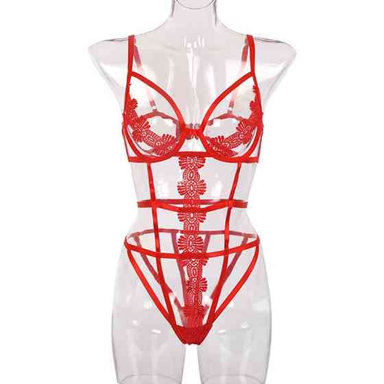 Женский боди эротический one size красный Киев