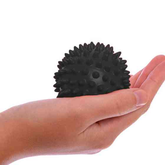 EasyFit Масажний м'ячик EasyFit PVC 7.5 см жорсткий чорний Київ