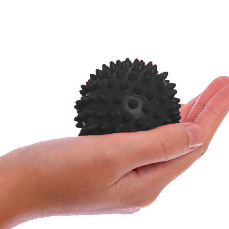 EasyFit Масажний м'ячик EasyFit PVC 7.5 см жорсткий чорний Київ - фото 2
