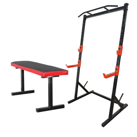 Скамья горизонтальная для жима + Стойки с турником 50 на 50 мм Киев