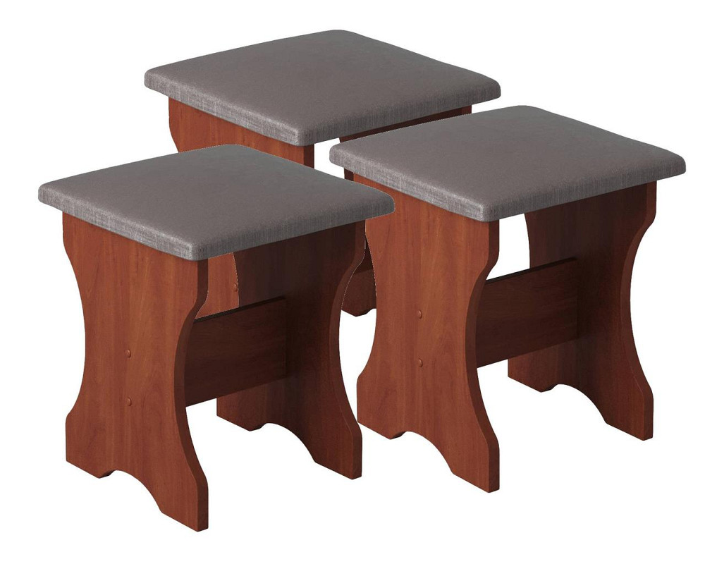 Три табуретки (комплект 3 шт) 35х35х44 см / МС - Яблоня Львов - изображение 1