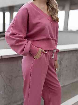 Женский базовый прогулочный костюм двойка: кофта и штаны турецкая трехнить пенье Терракот Одесса