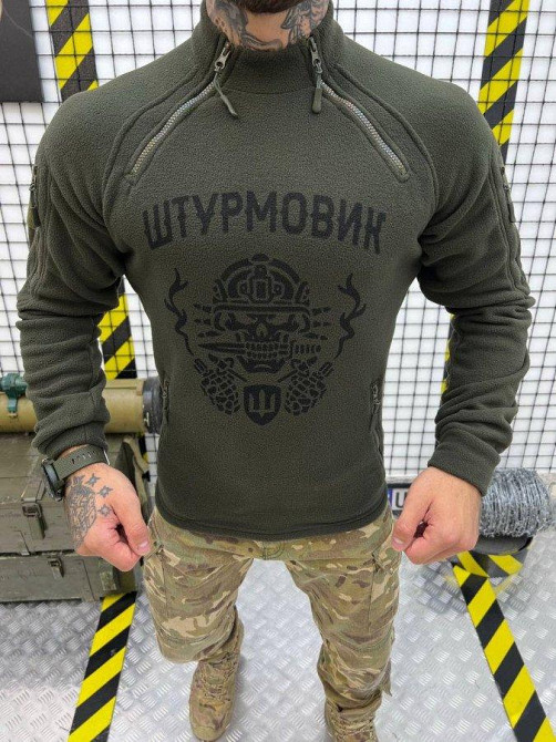 Тактическая флисовка штурмовик олива для мужчин Одесса - изображение 4