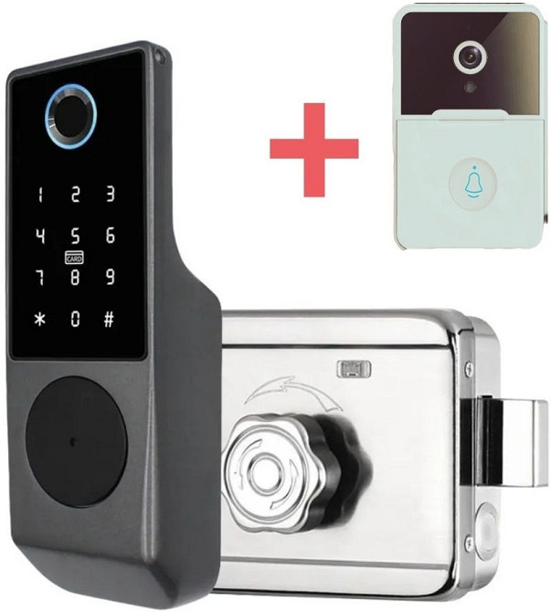 Акція_Замок з Wifi на забор Tuya калітку двері з кодом паролем отпечатком Харків - фото 7