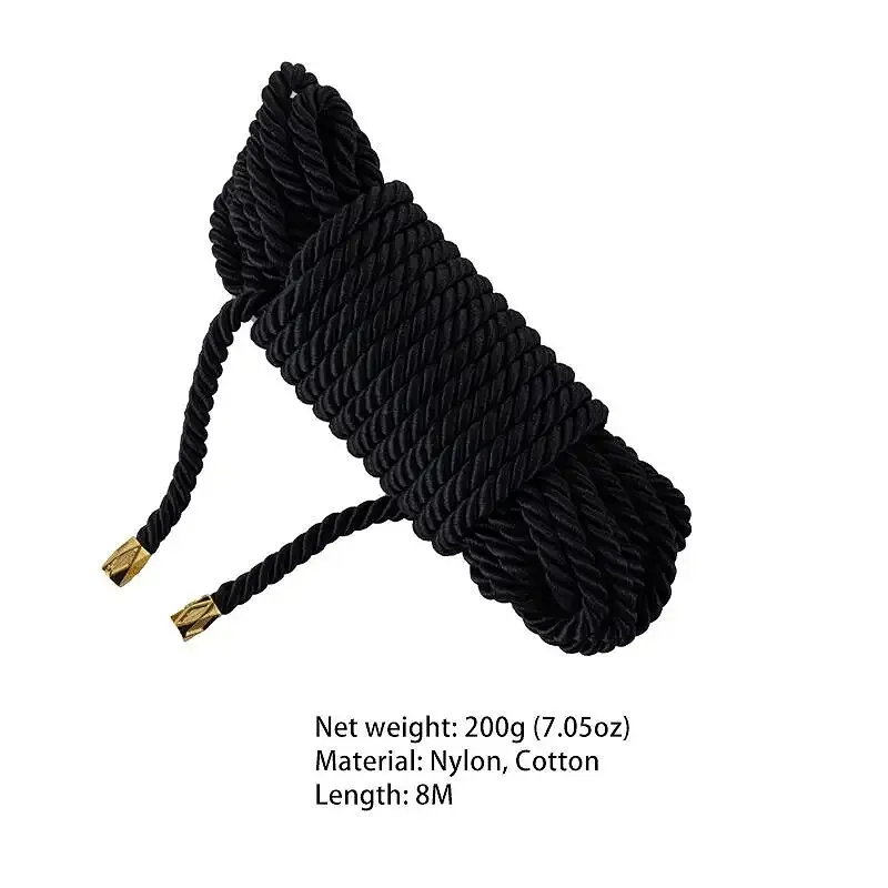 Мотузка для шибарі LOCKINK SEVANDA Shibari Pratice Rope Black, 8 метрів Львів - фото 2