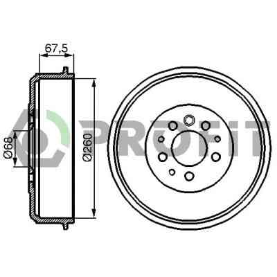 Тормозной барабан Profit 5020-0100 Винница
