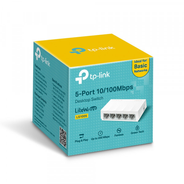 Комутатор TP-Link LiteWave LS1005, 5xFE, некерований, настільний (LS1005) Киев - изображение 4