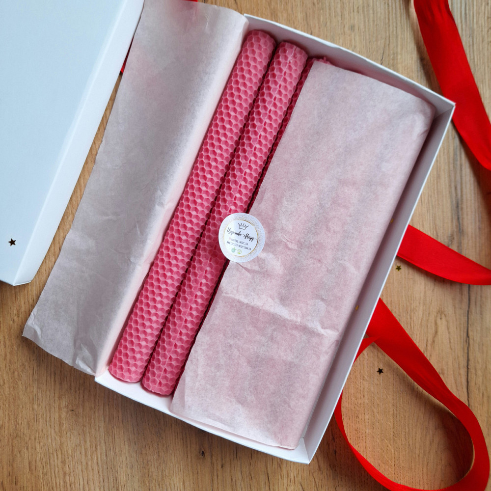 Свечи из вощины в подарочном наборе, 6 шт по 26 см. Столовые, восковые свечи Одесса - изображение 4