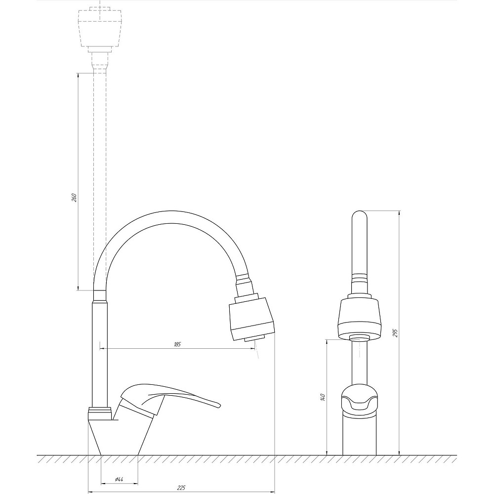 Змішувач для кухні EcoMix ENERGO E-GEZ-203SM-A Тернопіль - фото 5