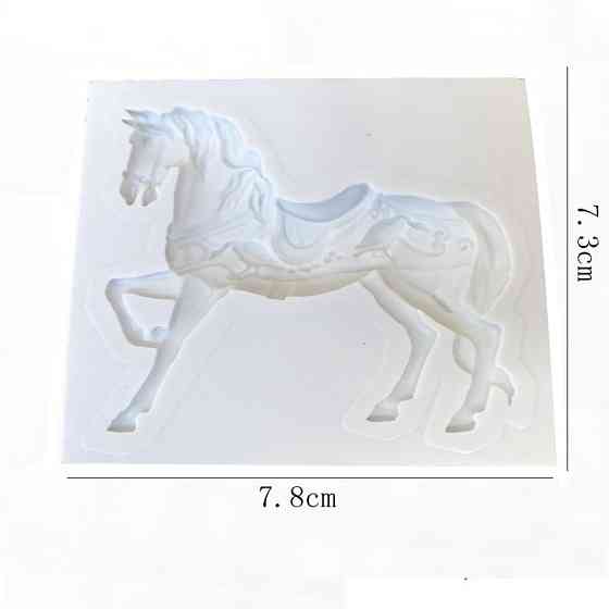 Силіконова формма Кінь 73 на 78 мм сірий Київ