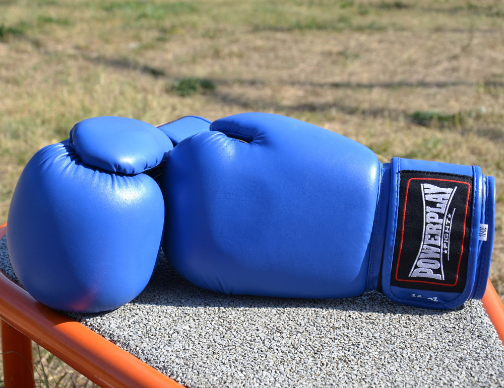 Боксерські рукавиці PowerPlay 3004 Classic Сині 10 унцій Кам'янське - фото 7