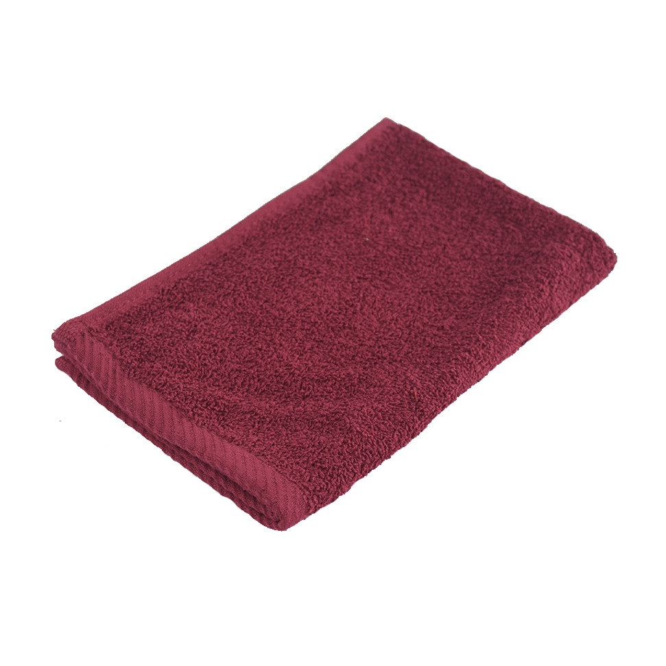 Махровое полотенце для ног GM Textile 30х50см 400г/м2 (Бордовый) Сумы - изображение 1
