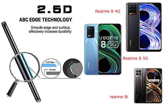 Захисне скло ArmorGlass для Realme 8 4G, Realme 8 5G, realme 8i – стійке до подряпин та ударів Київ