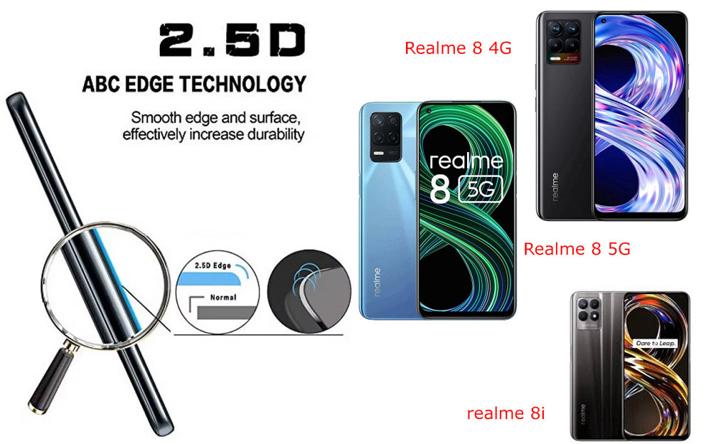 Захисне скло ArmorGlass для Realme 8 4G, Realme 8 5G, realme 8i – стійке до подряпин та ударів Київ - фото 2