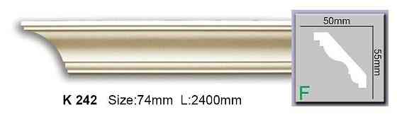 Карниз гладкий полиуретановый Harmony K 242 Днепр