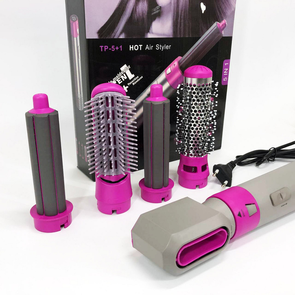 Фен з різними режимами 5, Фен для об'ємної укладки, Багатофункціональний фен-щітка для волосся GC-68 Львів - фото 1