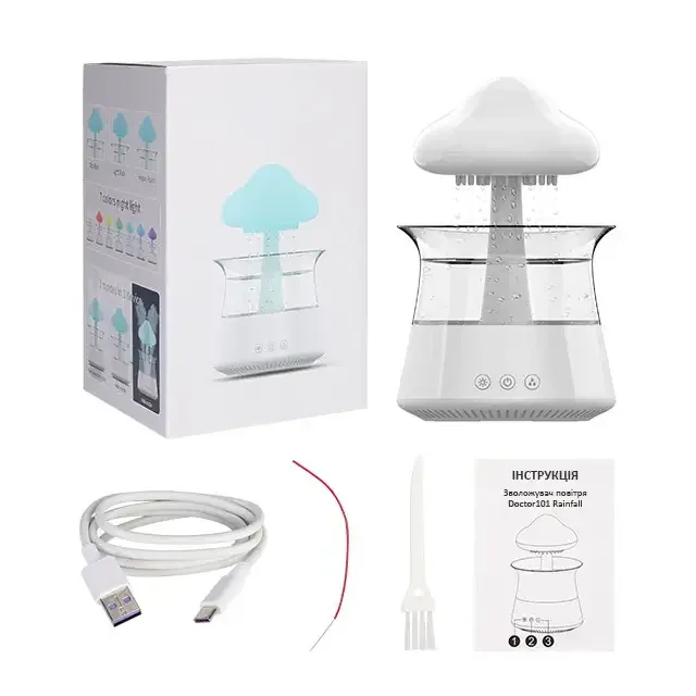 Увлажнитель воздуха Rainfall с эффектом дождя белый Днепр - изображение 9