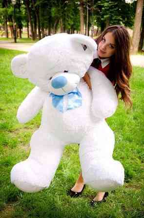 М'яка  іграшка подарунок на 8 березня плюшевий ведмедик Бойд 160 см Білий Тернопіль