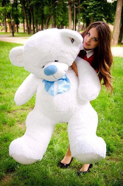 М'яка  іграшка подарунок на 8 березня плюшевий ведмедик Бойд 160 см Білий Тернопіль - фото 1
