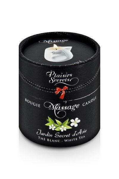 Массажная свеча Plaisirs Secrets White Tea (80 мл) подарочная упаковка, керамический сосуд Sex Aura Киев - изображение 3