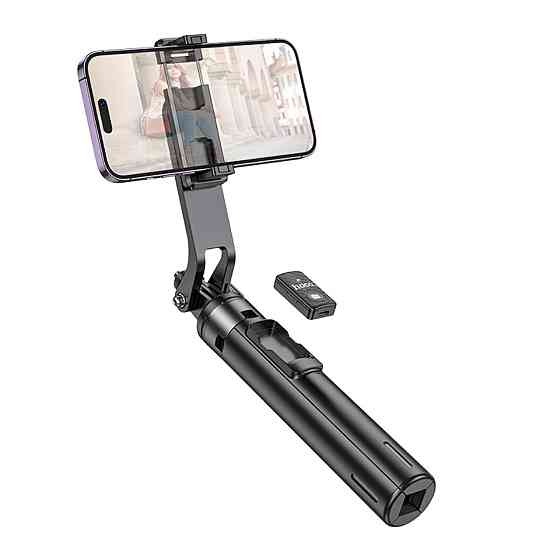 Селфі-монопод HOCO K21 Stream aluminum alloy live broadcast holder Black (6942007609975 ) Київ